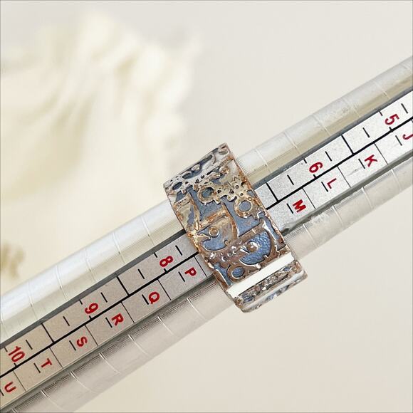 DIOR Trotter No 2 Ring Oblique Band Vintage Circa 2000s - Picture 9 of 11